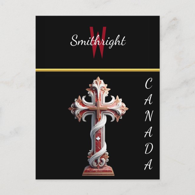 Harmonie in Rot und Weiß Postkarte (Vorderseite)