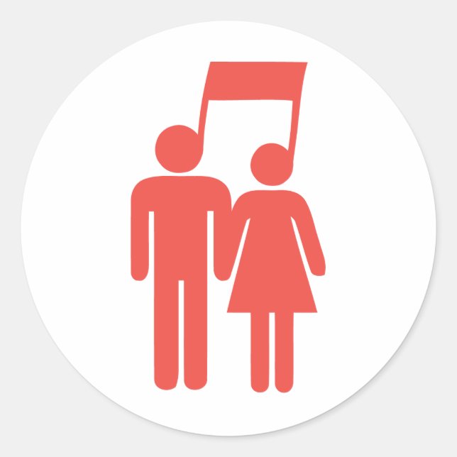 Harmonie in Sync Runder Aufkleber (Vorderseite)