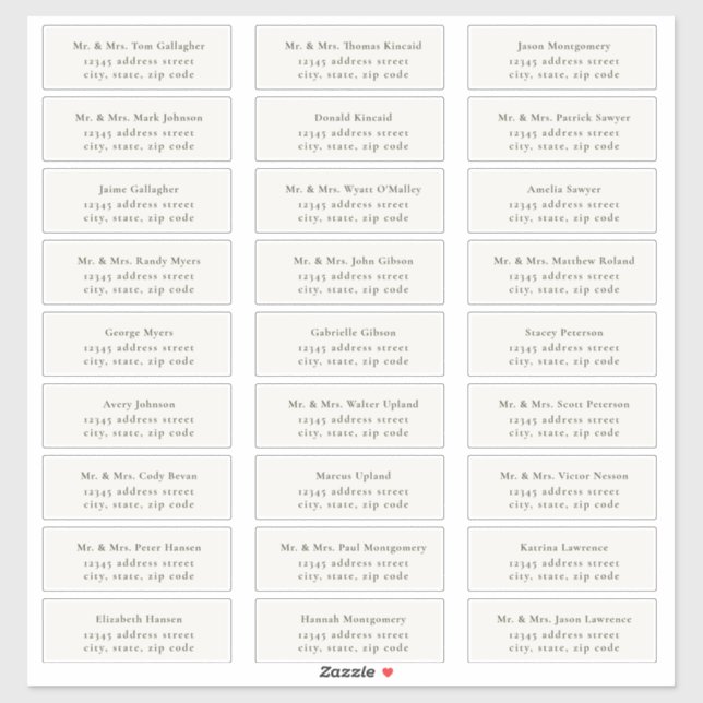 HARMONIE | Olive Green Guest Address Labels (Blatt)