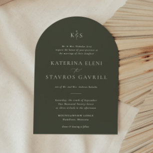 HARMONIE Ölive Green Wedding Einladung