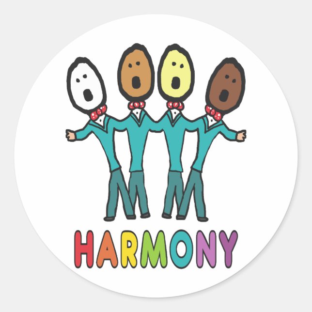 Harmonie Runder Aufkleber (Vorderseite)