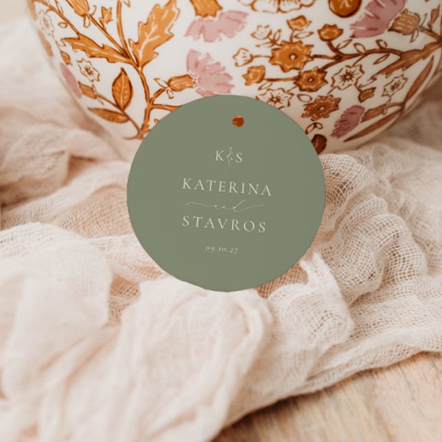 HARMONIE | Sage Green Wedding Geschenkanhänger (Von Creator hochgeladen)