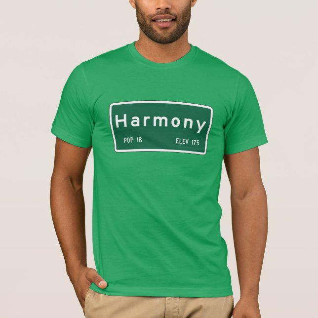 Harmonie, Straßen-Markierung, Kalifornien, USA T-Shirt (Vorderseite)
