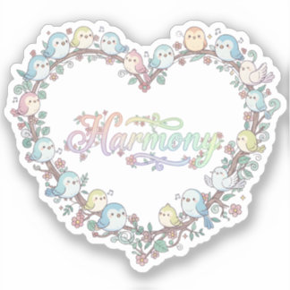 Harmonie Süße Chibi-Vögel Aufkleber