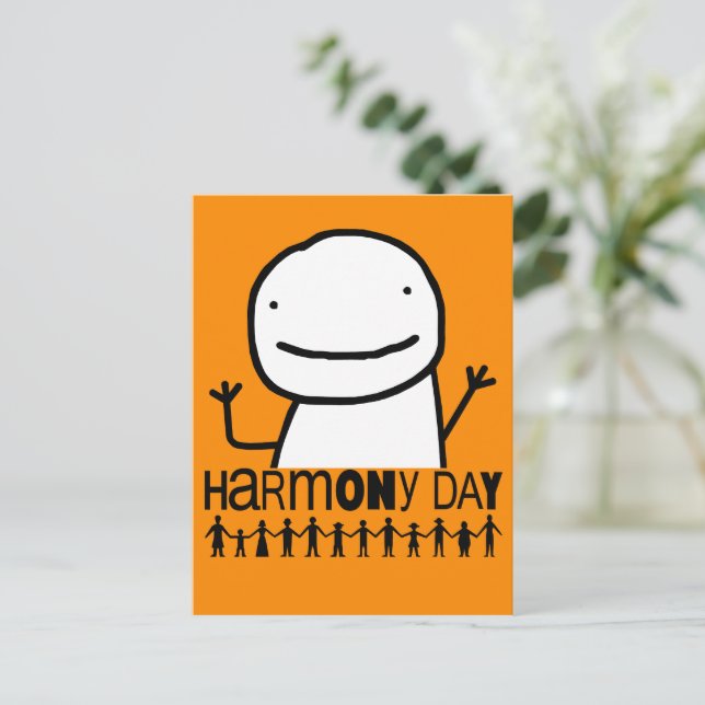 Harmonie-Tag 2026, Australien  Postkarte (Stehend Vorderseite)