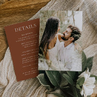 HARMONIE | Terracotta Wedding Details Foto-Karte