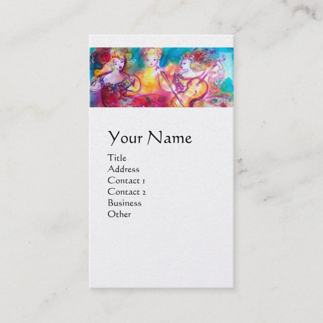 HARMONIE TRIO SPRING KONZERT MONOGRAM, Schwarze Pe Visitenkarte (Vorderseite)