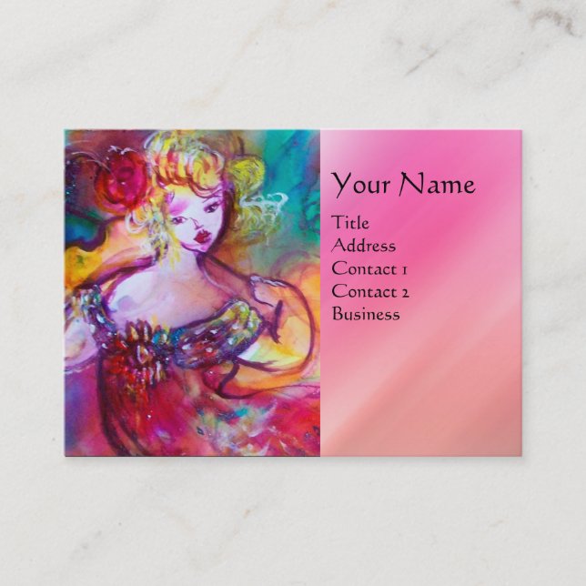 HARMONIE TRIO SPRING KONZERT MONOGRAMM, schwarz ro Visitenkarte (Vorderseite)