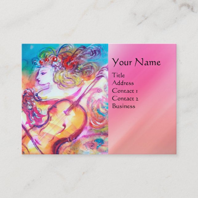 HARMONIE TRIO SPRING KONZERT MONOGRAMM, schwarz ro Visitenkarte (Vorderseite)