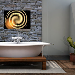 Harmonie und Entspannung - Goldenes Relief großes Poster