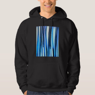 Harmonie und Frieden Blau Streifen Abstraktes Must Hoodie