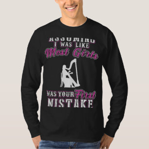 Harmonie und Spaß! Funny Harp Girl Mistake T-Shirt