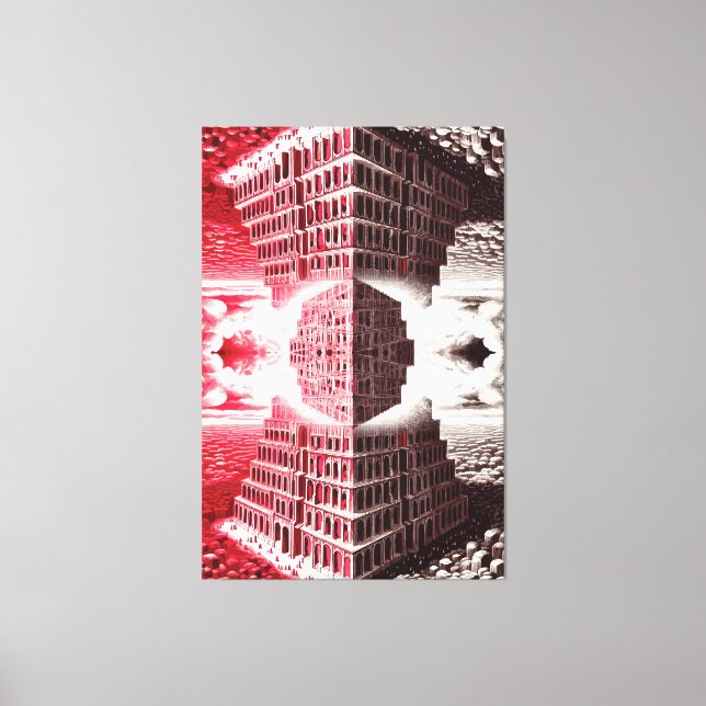Harmonie und Uneinigkeit: Turm von Babel Leinwanddruck (Vorderseite)