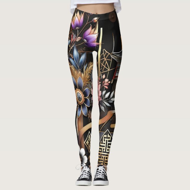 Harmonie von Erbe und Modernität Leggings (Vorderseite)