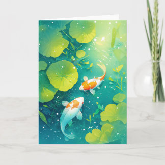 Harmonie von Koi Fisch in Serene Waters Karte