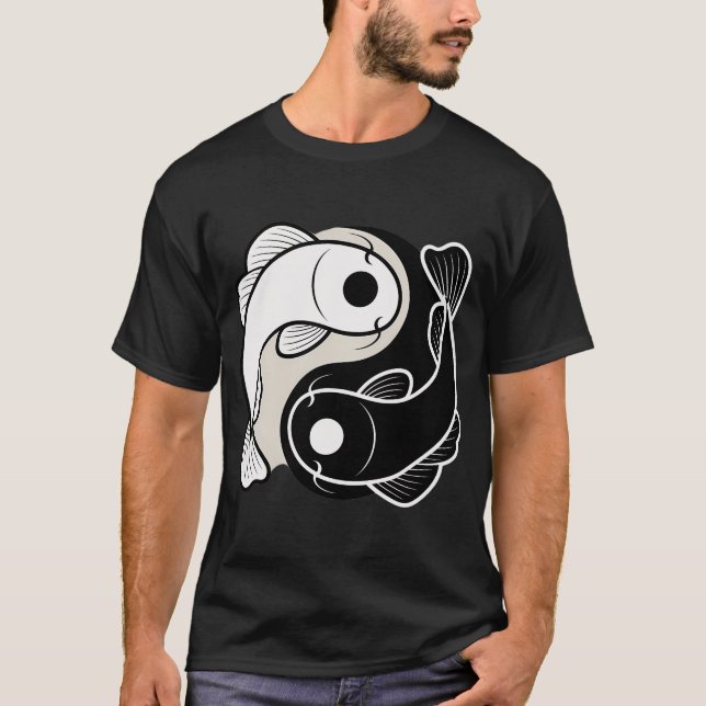 Harmonie von Koi Yin Yang T-Shirt (Vorderseite)