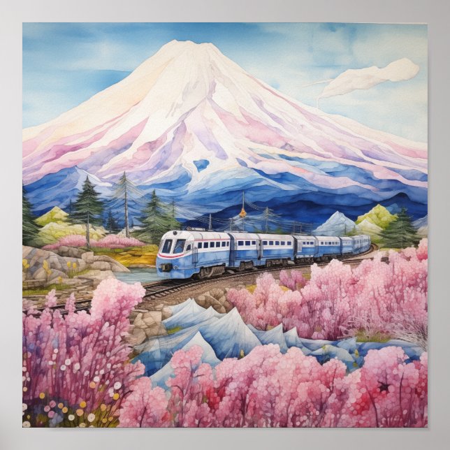 Harmonie von Natur und Geschwindigkeit, Fuji #2 Poster (Vorne)