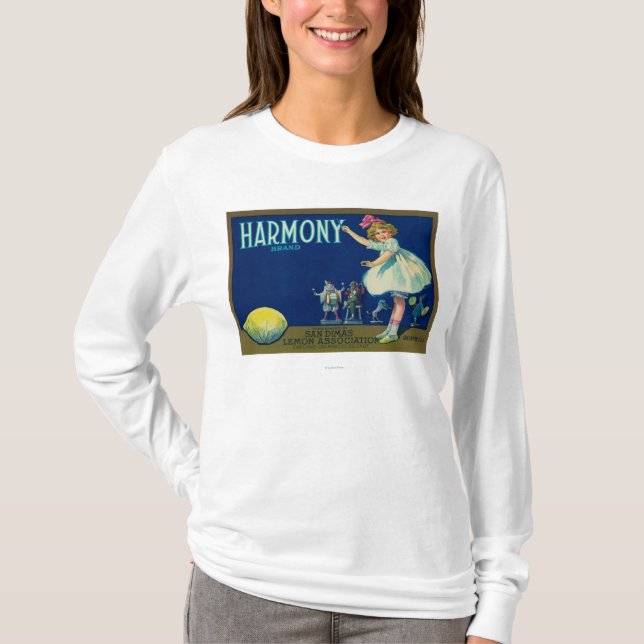 Harmonie-Zitrone LabelSan Dimas, CA T-Shirt (Vorderseite)
