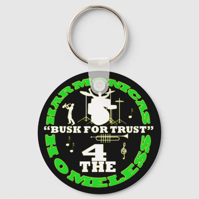 Harmonikas für Obdachlose Schlüsselanhänger (Vorderseite)