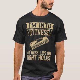 Harmonikaspieler Mundharmonikaspieler Französische T-Shirt