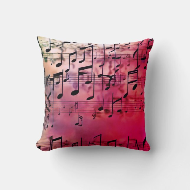 Harmonious Hues: Trending Music Inspiriert Mode Kissen (Vorderseite)