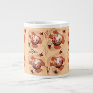 Harmonious Orange Blossom Circles Jumbo-Tasse