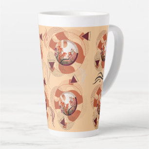 Harmonious Orange Blossom Circles Milchtasse