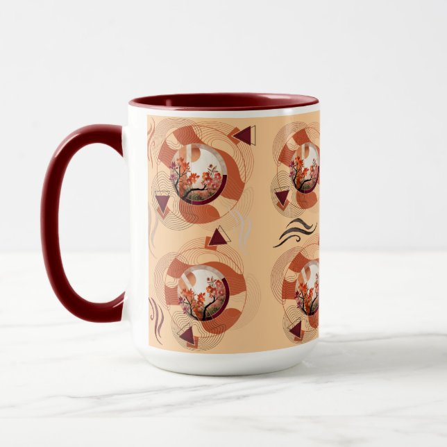 Harmonious Orange Blossom Circles Tasse (Links)