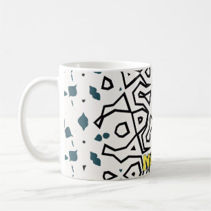 Harmonisch Gelb, Grün, Blau und Schwarz Kaffeetasse