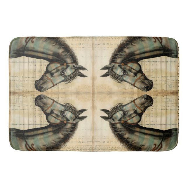 Harmonische Akzente der Pferdezucht Badematte (Vorderseite)