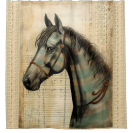 Harmonische Akzente der Pferdezucht Duschvorhang