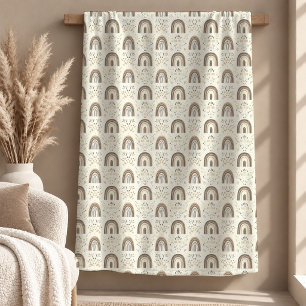 Harmonische Elfenbein-Beige-Boho-Wurfdecke-Design Fleecedecke