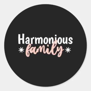 Harmonische Familie Runder Aufkleber
