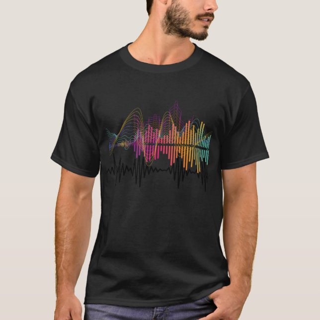 Harmonische Farbwellen T-Shirt (Vorderseite)