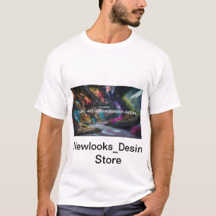 "Harmonische Fusion: Natur trifft urbanes Chaos". T-Shirt