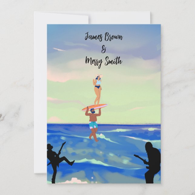 Harmonische Melodie der Liebe Einladung (Vorderseite)