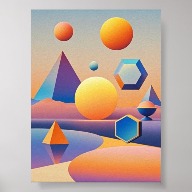Harmonische Mischung von Texturen, Gradienten Poster (Vorne)
