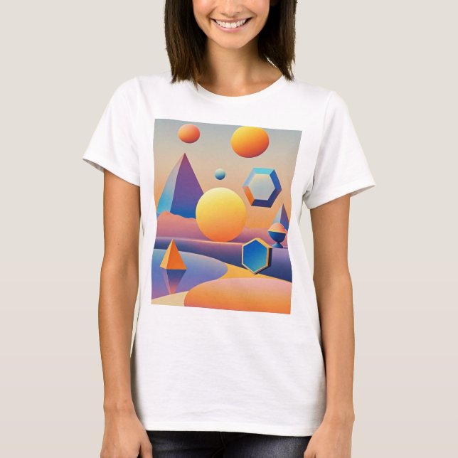 Harmonische Mischung von Texturen, Gradienten T-Shirt (Vorderseite)