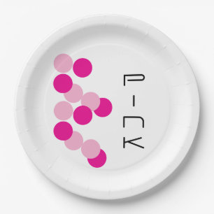 Harmonische rosa Fusion Pappteller
