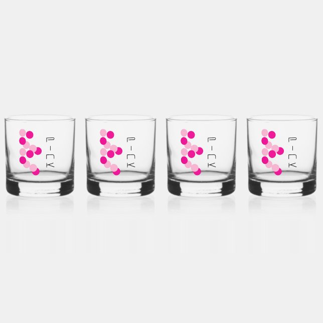 Harmonische rosa Fusion Whiskyglas (Hinten)