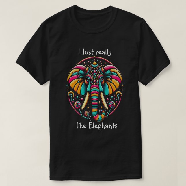 Harmonischer Elefant, den ich wirklich mag T-Shirt (Design vorne)