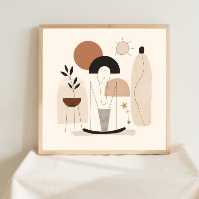 Harmonischer Fluss – Abstrakte botanische Wandkuns Poster (Von Creator hochgeladen)