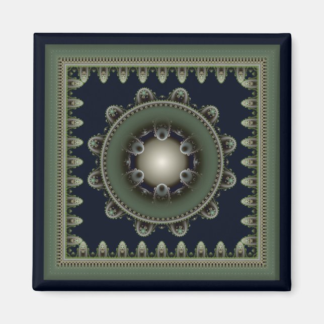 Harmonischer Fraktal-Mandala-Magnet Magnet (Vorne)