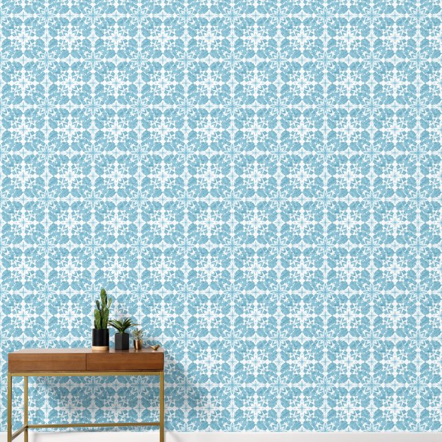 Harmonisches blaues Mandala Tapete (Korridor)