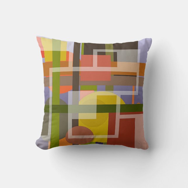 Harmonisches Kissen mit modernem abstraktem (Vorderseite)