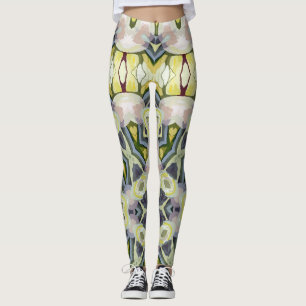 Harmonisches Retro Vintages Artdeco Pastell Muster Leggings