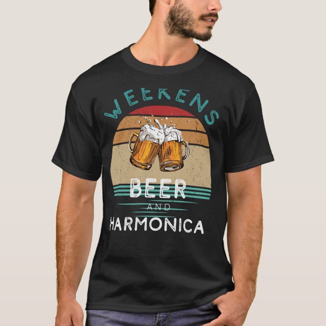 Harmonisieren Sie den Spaß! Wochenenden mit Bier u T-Shirt (Vorderseite)