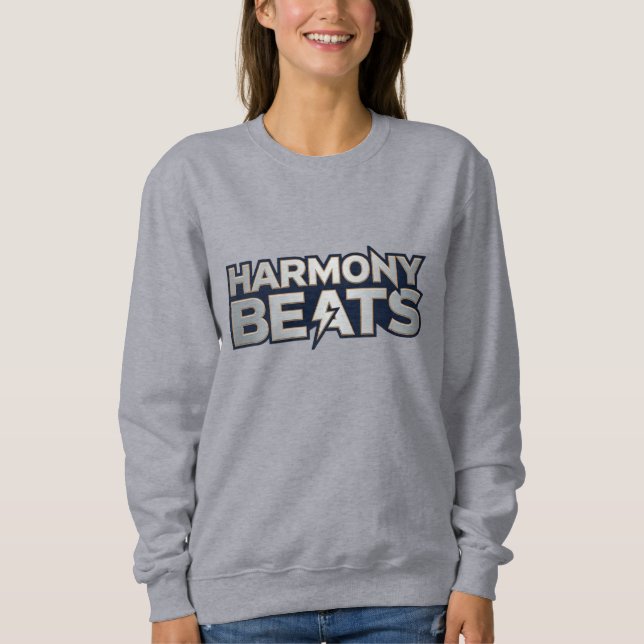 Harmony Beats – Music Vibes Text Art Sweatshirt (Vorderseite)