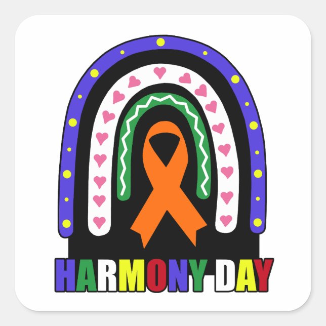 Harmony Day Australia Quadratischer Aufkleber (Vorderseite)
