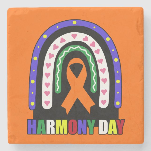 Harmony Day Australia Steinuntersetzer (Vorderseite)